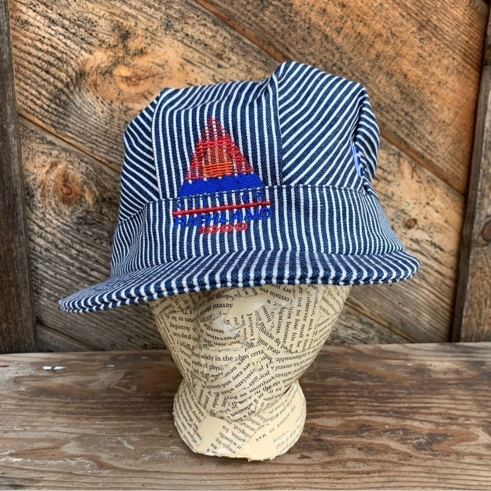 VTG Train Engineer's Conductor Cap / Hat Horn Rapids Railroad Rail Works Philly